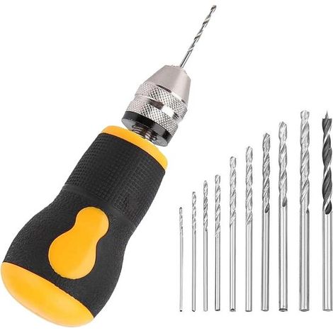 Handbohrmaschine – Mini-bohrmaschine – Präzisionsbohren – Rutschfester Griff – Bohrdurchmesser: 0,05 Bis 0,32 Cm – Silber