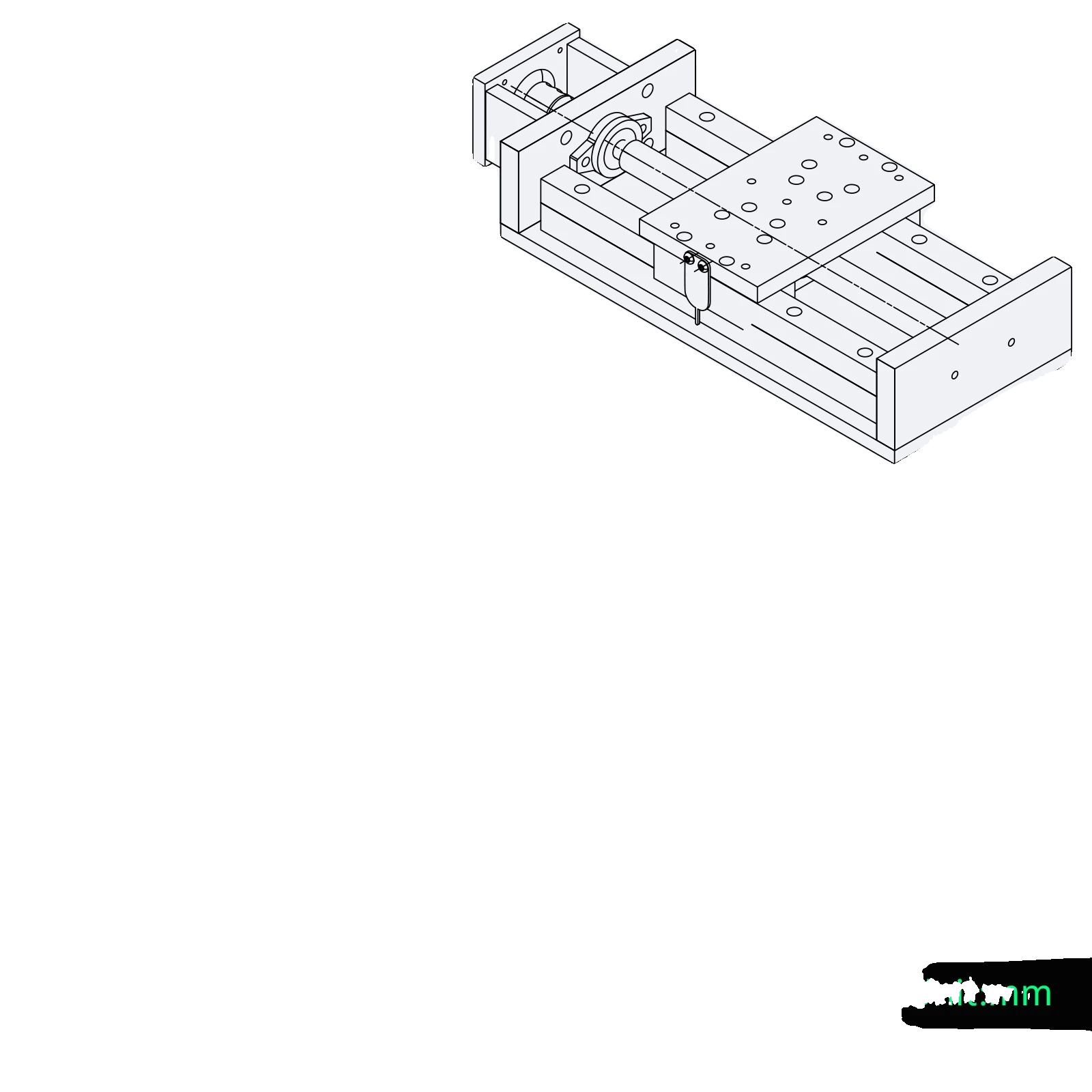 Linearschienenantrieb, Hohe Tragfähigkeit, Präzisionsmechanik, Zbx150-200mm