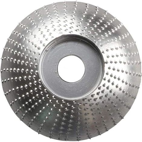 Holzschnitzscheibe Für Winkelschleifer - Zum Formen, Schleifen Und Schneiden, 16 Mm Öffnung, 1 Stück, Silberfarben, Gebogen.