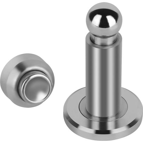 Höhenverstellbarer Magnetischer Türstopper, Robuster Magnetischer Türstopper, Türhalterung Aus Edelstahl 304 Mit Wand- Und Bodenbefestigung (silber)