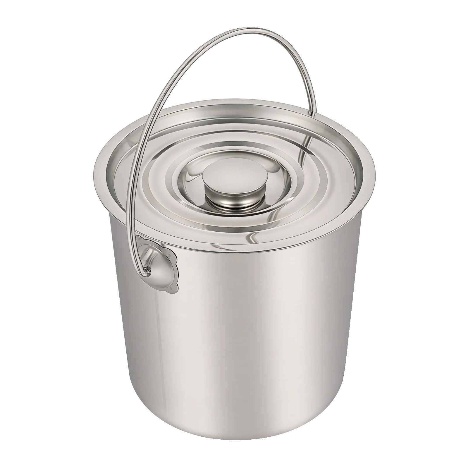 Lagerbehälter, Lebensmittelechtes Edelstahl, Rutschfester Griff, 12l