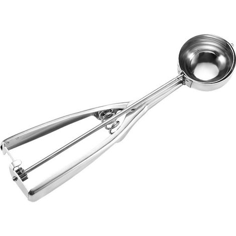Luxuriöser Eisportionierer, Fruchtlöffel, Edelstahl, Ca. 5 Cm, Silberfarben.