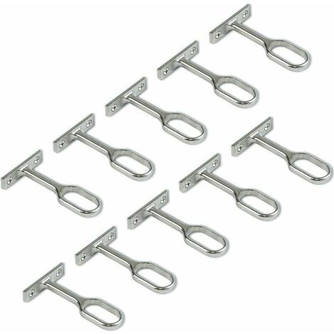 Mittelhalterung Für Ovale Kleiderstange, Vernickelt, 10er-packung, Von Debuns