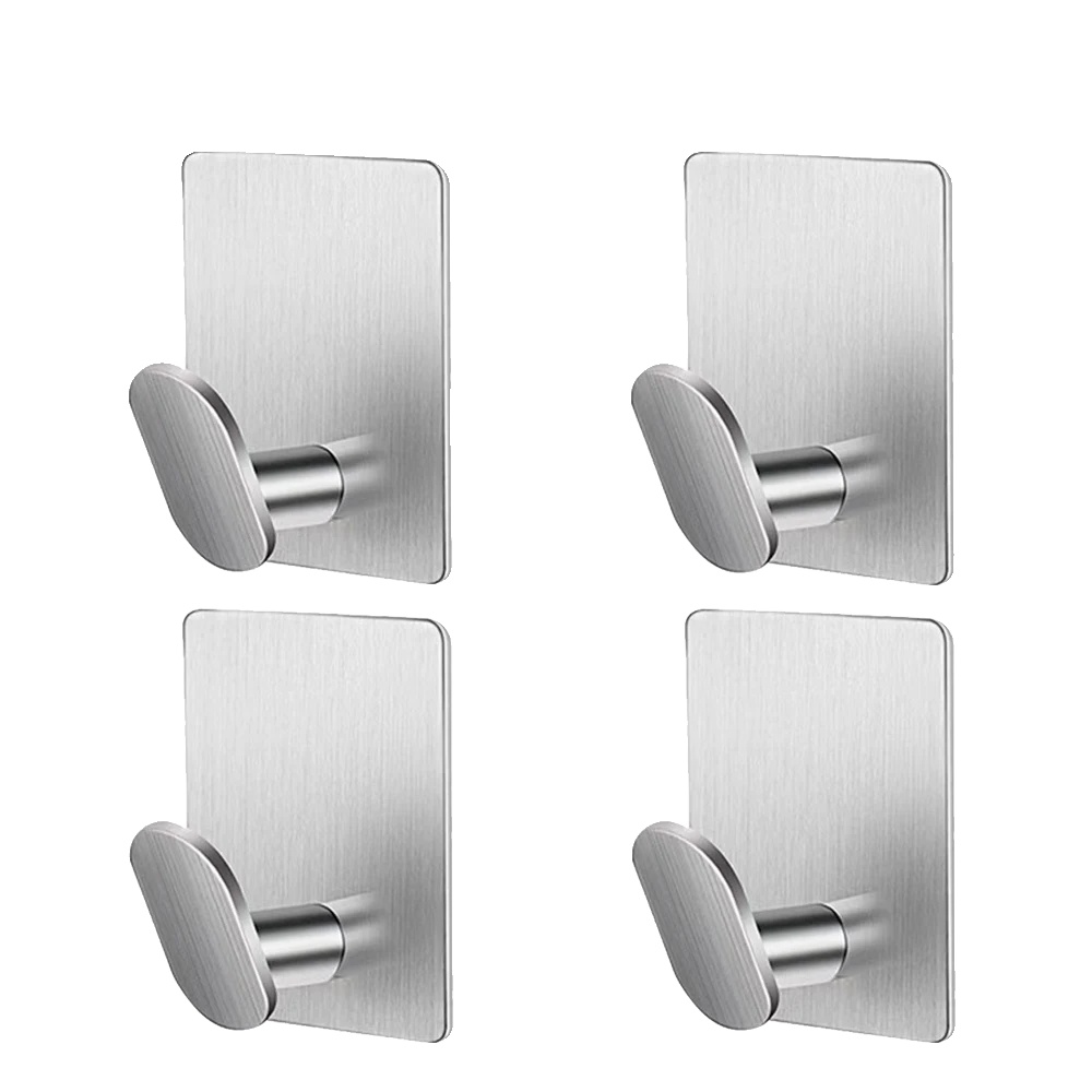 Badezimmerhaken, Klebeinstallation, Edelstahlkonstruktion, Metallische Farbe 4stk