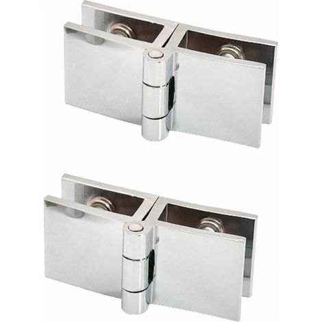 2 Stück Glastürbänder 180 Grad, Scharnier Ohne Bohren Für Glasdicke 5 Mm – 8 Mm
