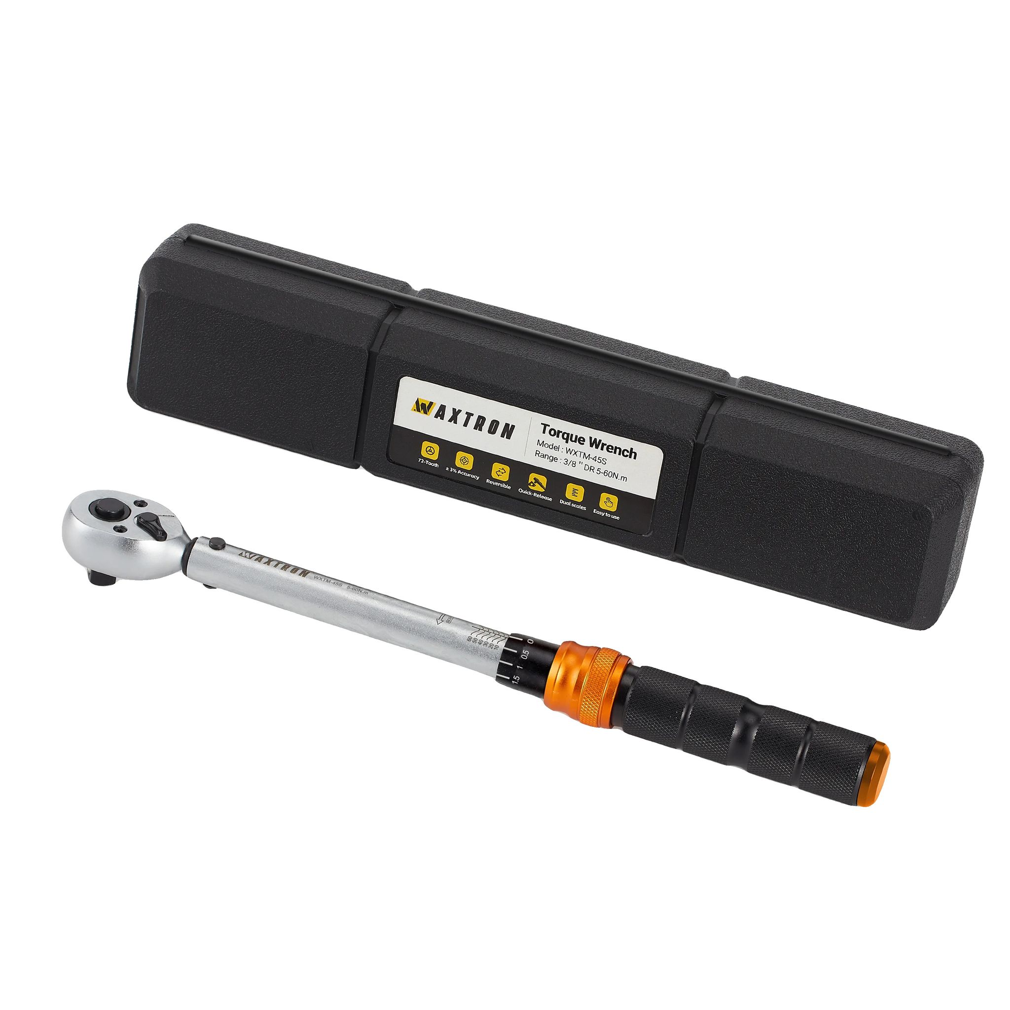 Drehmomentschlüssel, 20-220 N.m, 3/8" Und 1/2" Antriebgrößen, 5-60n.m