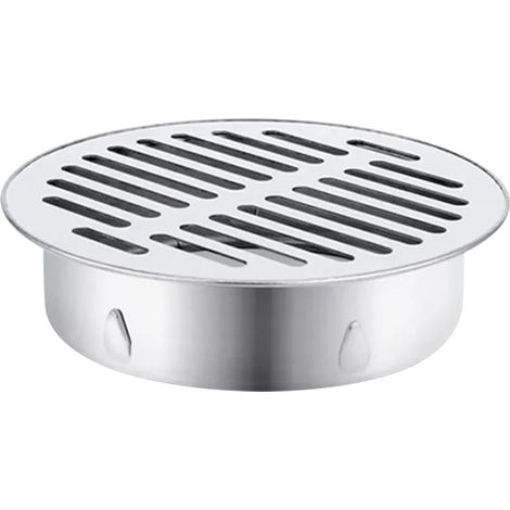 Regenwasserablaufgitter – Abnehmbares Rundes Edelstahlgitter – Verstopfungsfreier Filter – Geeignet Für Bad, Küche, Wc, Terrassenablauf, Dach – Silber