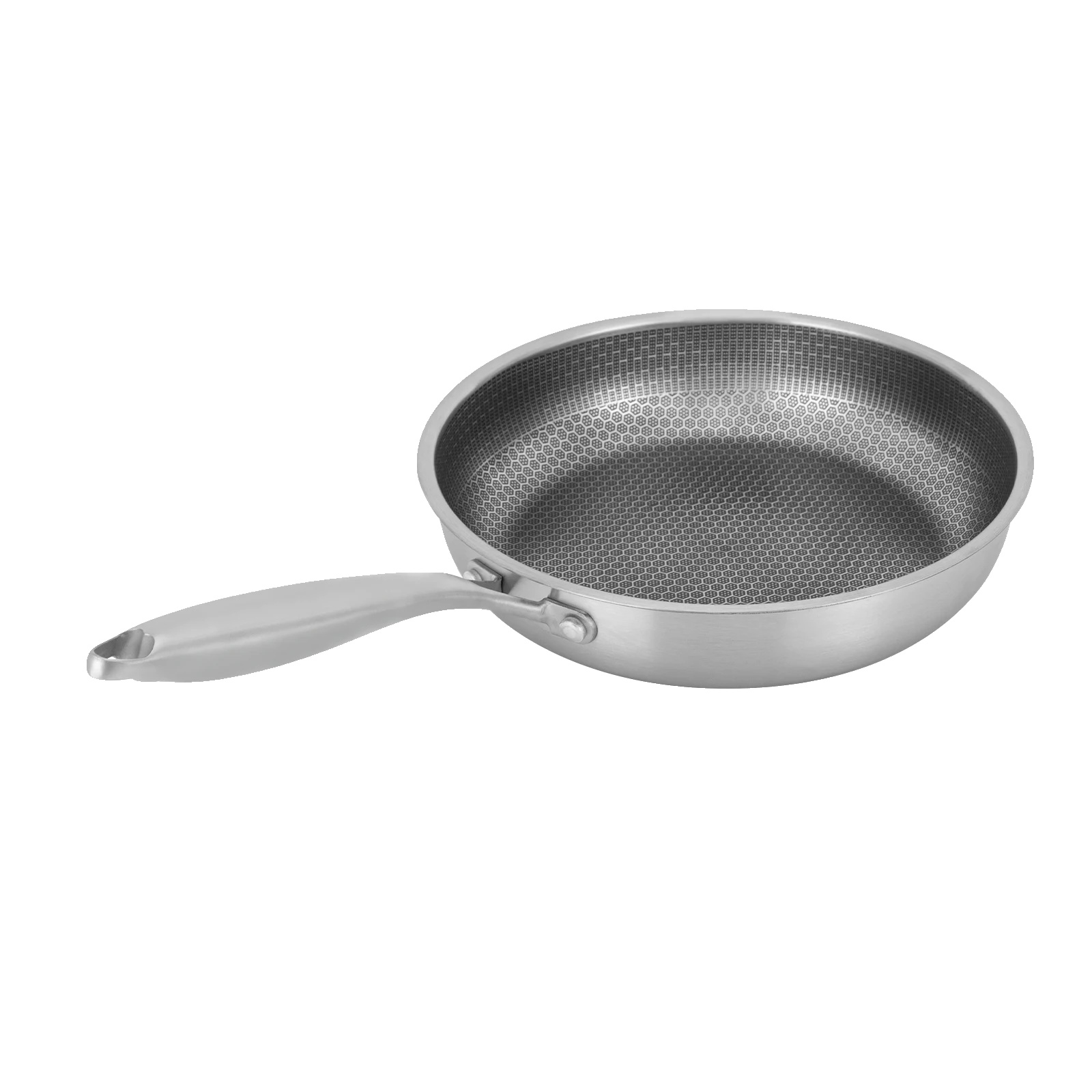 Bratpfanne, 410 Edelstahl, Induktionskompatibel, 28cm