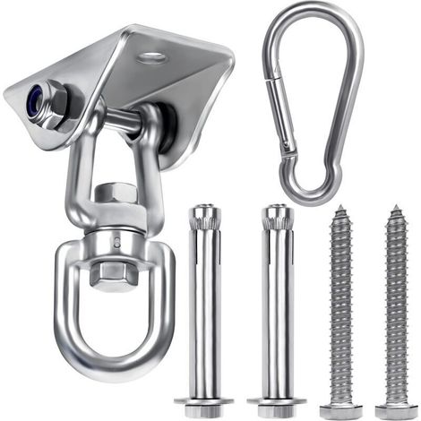 Robuste Schaukelhaken – Ideal Für Decken, Sandsäcke, Verandaschaukeln, Hängematten U. V. M. – 1 Stück – Silber