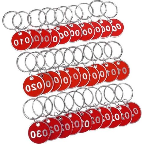 Schlüsselanhänger Aus Stahl – Metallnummern – Kennzeichnung – Korrosionsbeständig – 100er-packung – Silber