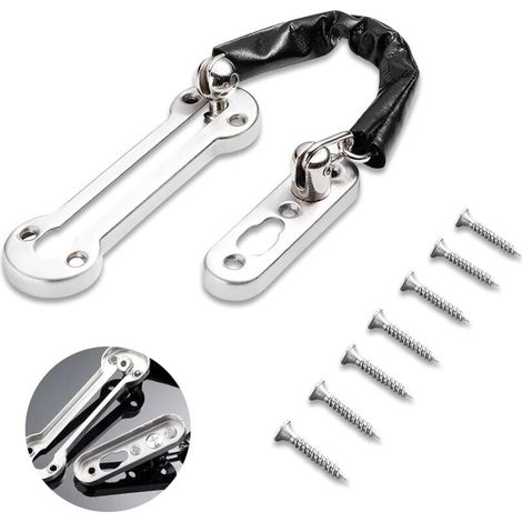 Sicherheitsschloss – Robuste Kette Für Schwingtüren, Ideal Für Schlafzimmer, Hotels Und Büros, Silberfarben, 1 Stück