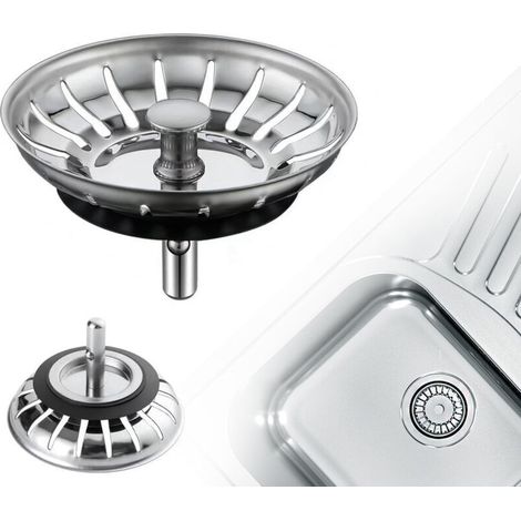 Spülbeckenabdeckung Aus Edelstahl – Verhindert Verstopfungen Und Sorgt Für Schnellen Wasserablauf – 2 Stück, 79 Mm, Silber