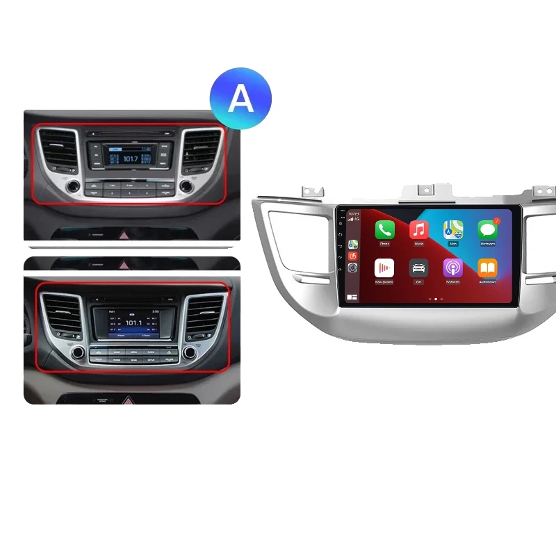 Autoradio, Touchscreen, Erweiterte Konnektivität, Kompatibel Mit Hyundai Tucson Ix35 2015-2018, V1l (carplay Androidauto)a