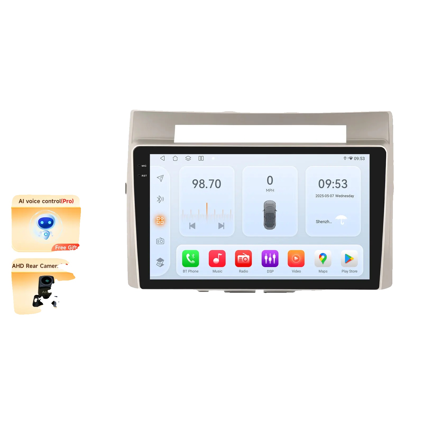 Autoradio, Sprachsteuerung, Multimedia-player, Kompatibel Mit Toyota Corolla Verso Ar10 2004-2009, Qs1 Ahd2 Ai