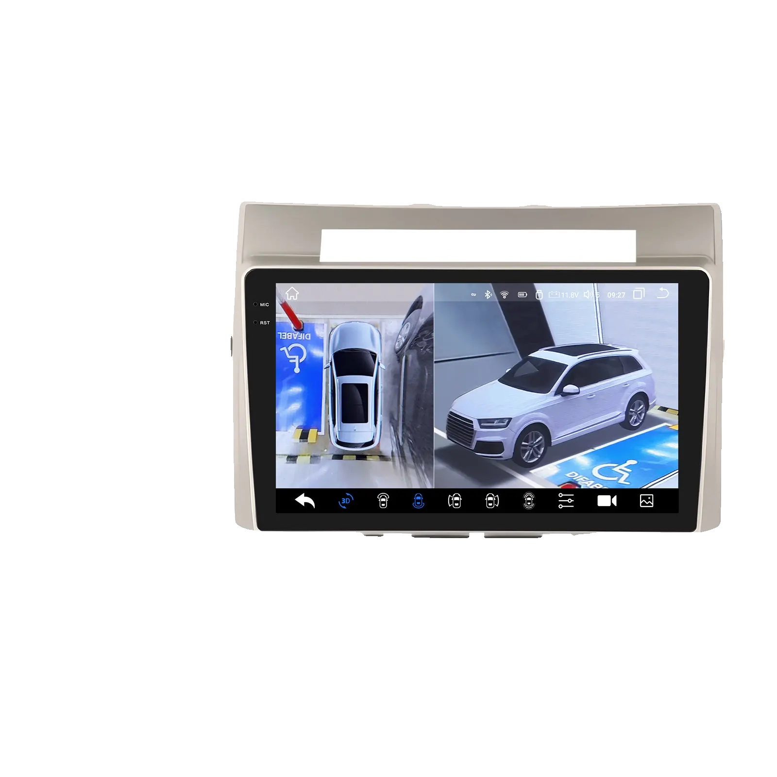 Autoradio, Sprachsteuerung, Multimedia-player, Kompatibel Mit Toyota Corolla Verso Ar10 2004-2009, Qs8 Mit 360 Cam