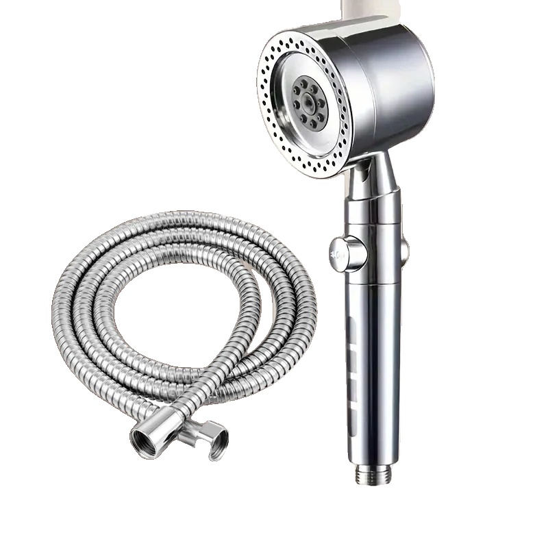 Handbrause, 6 Einstellbare Modi, Wassersparendes Design, Silber-1.5m