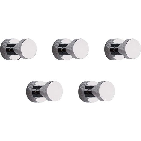 Wandhaken, Handtuchhaken Für Bad, Küche, Türen, Schränke Und Regale, 5er-set, Silber