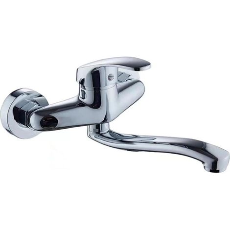 Wasserregler-armatur – Geeignet Für Küchen, Spülbecken, Zweiloch-warm-/kaltwasseranschluss – 1 Stück, Silber