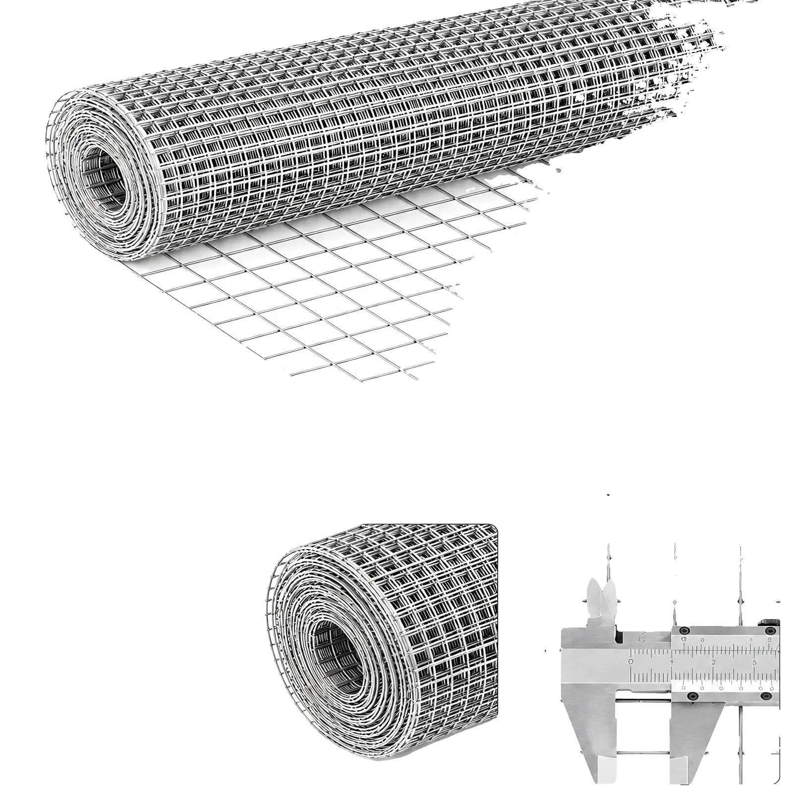 Drahtgitterzaun, Langlebige Konstruktion, Vielseitige Anwendungen, Silber-1.2x15m
