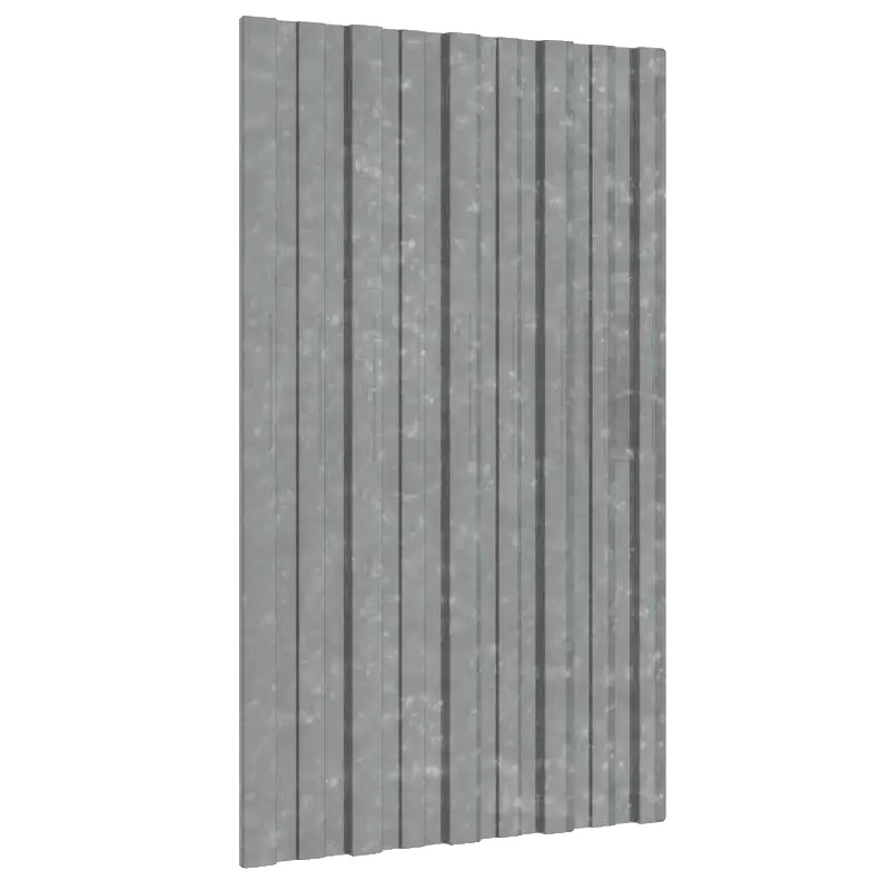 Dachpaneele, Langlebender Verzinkter Stahl, Wetterbeständiges Design, Silber80x45cm12stück