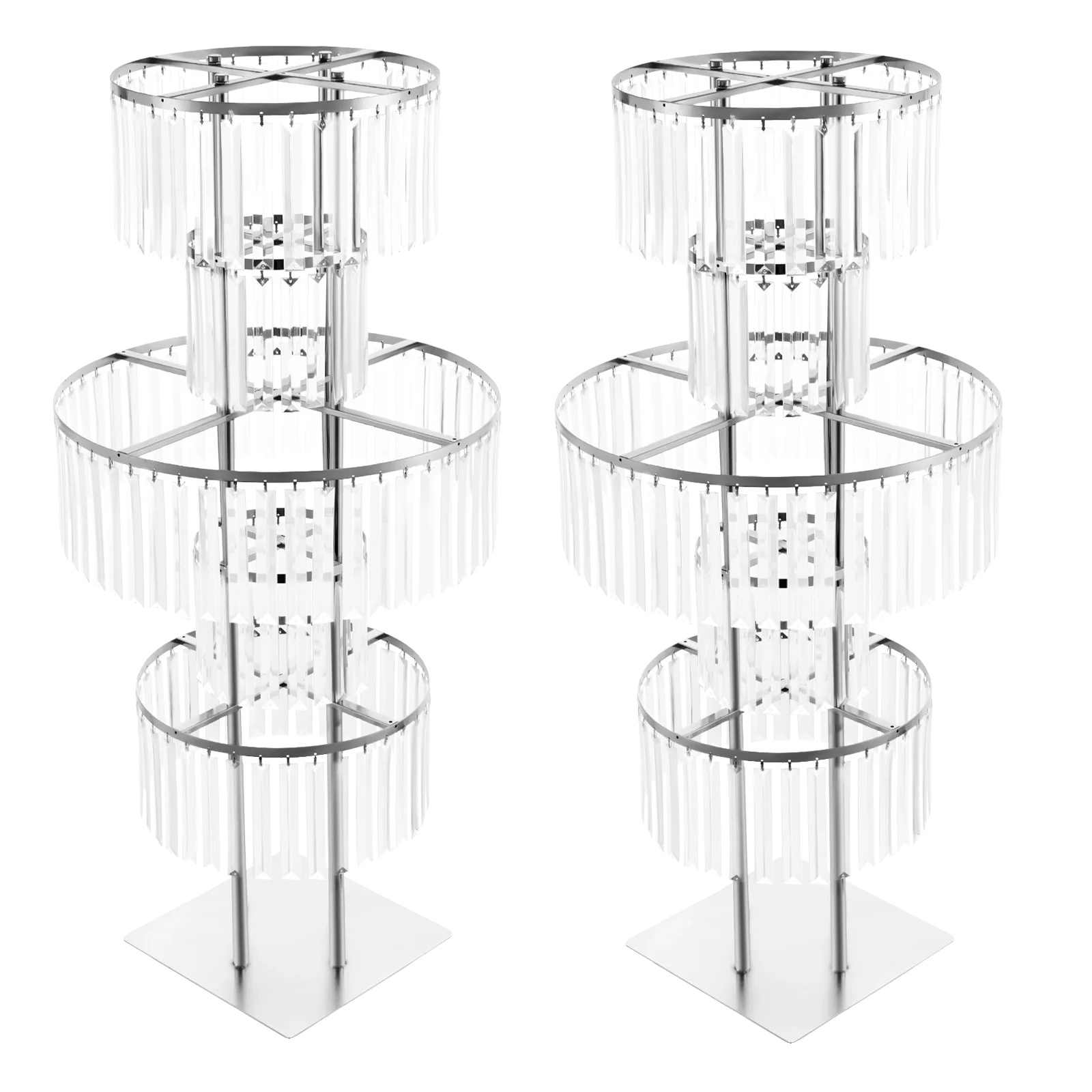 Blumenstand, 5-stufiges Design, Moderner Stil, 2pcs Silber