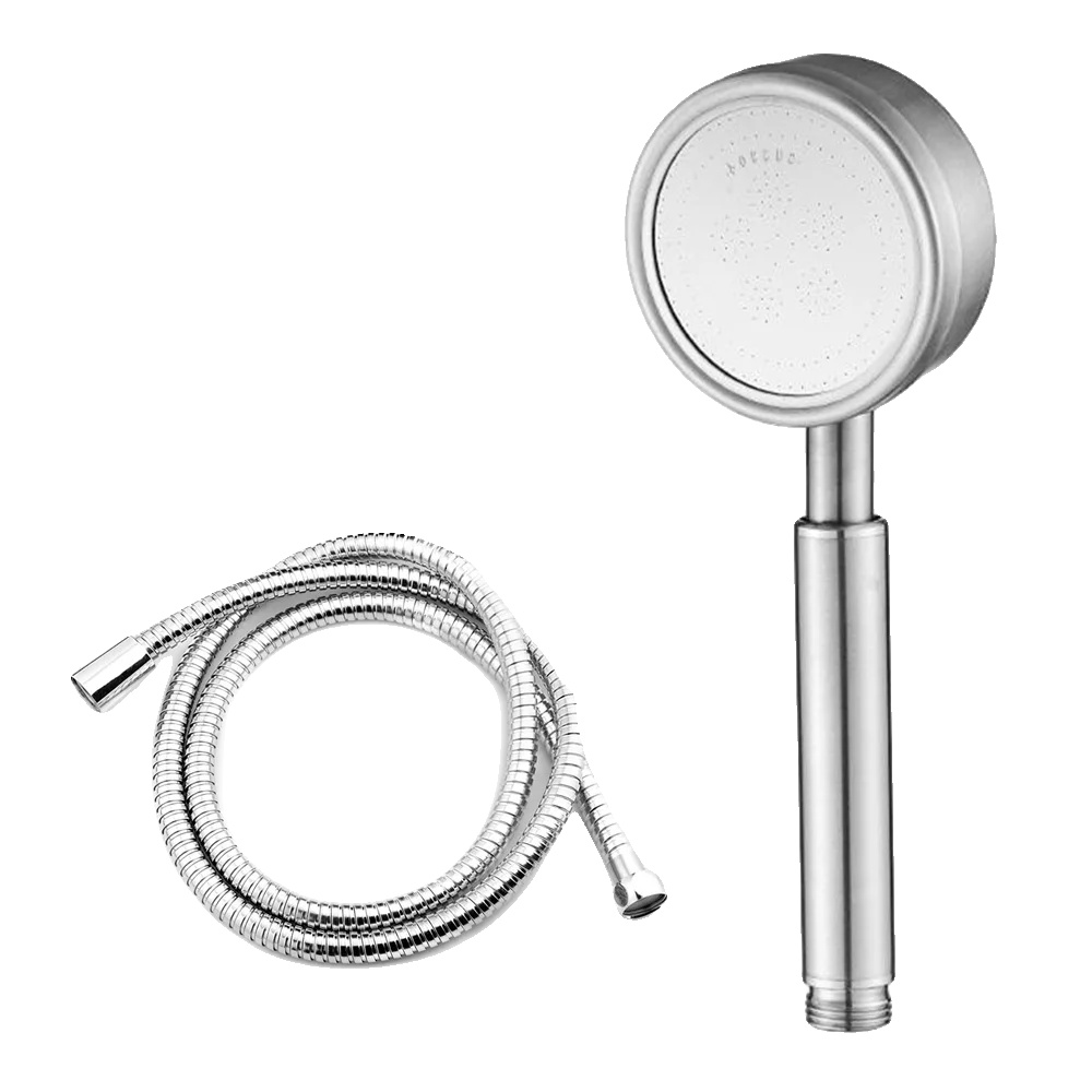 Duschkopf, Langlebiger Edelstahl, Handheld Hochdruck, Silber Und Schlauch