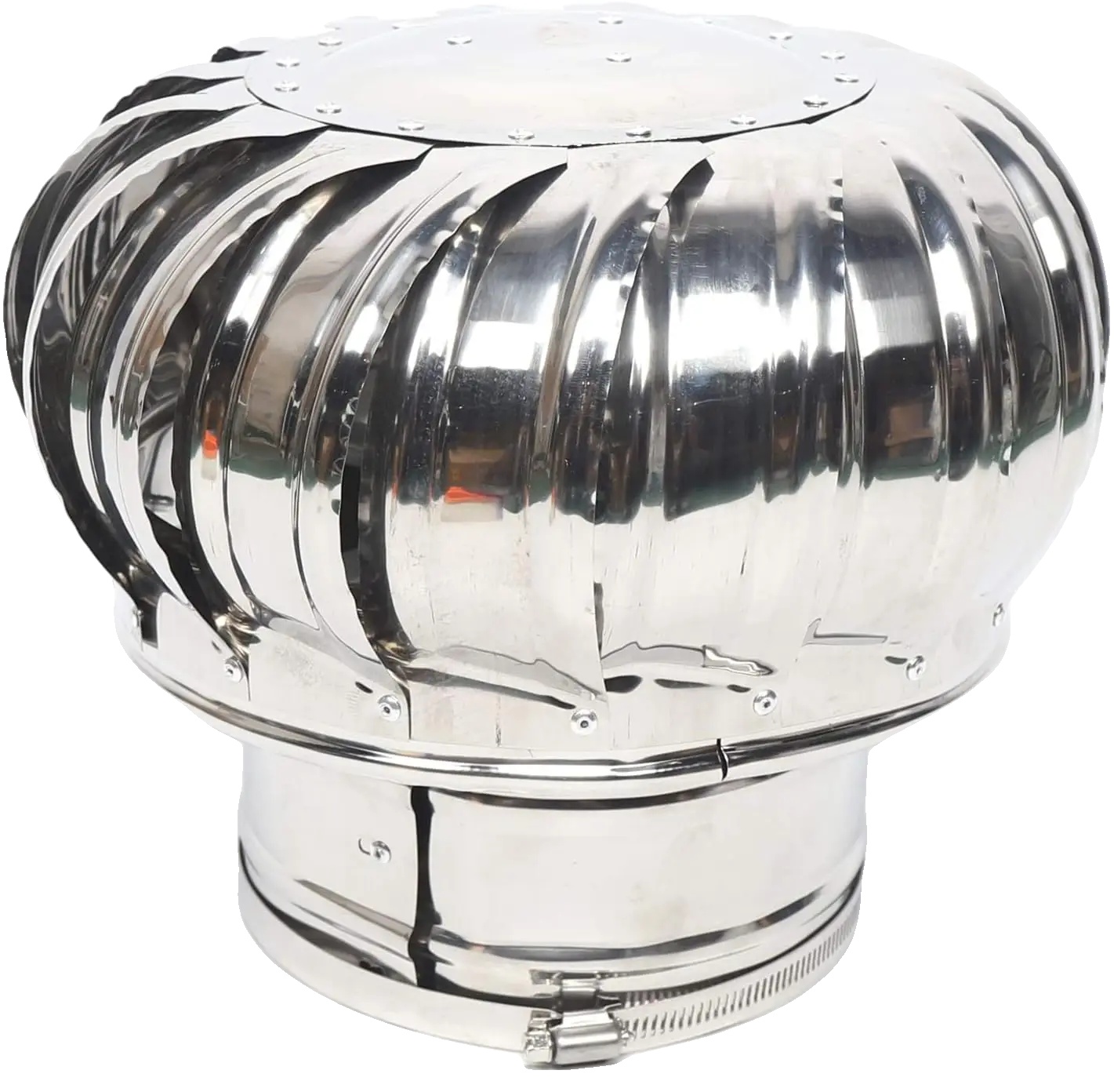 Dachbelüftungsventilator, Windbetrieben, Langlebiger Legierungsstahl, Silber