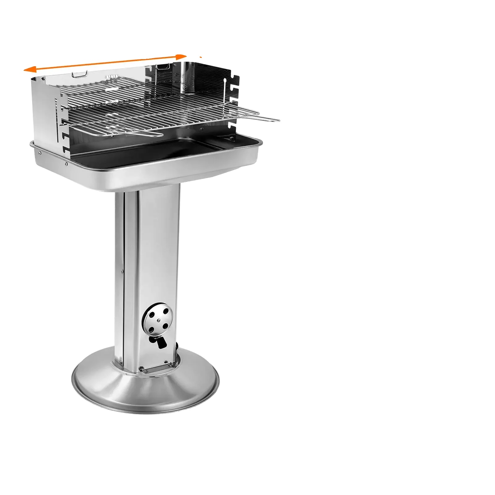 Säulen Bbq Grill, Höhenverstellbar, Edelstahlkonstruktion, Typ 1