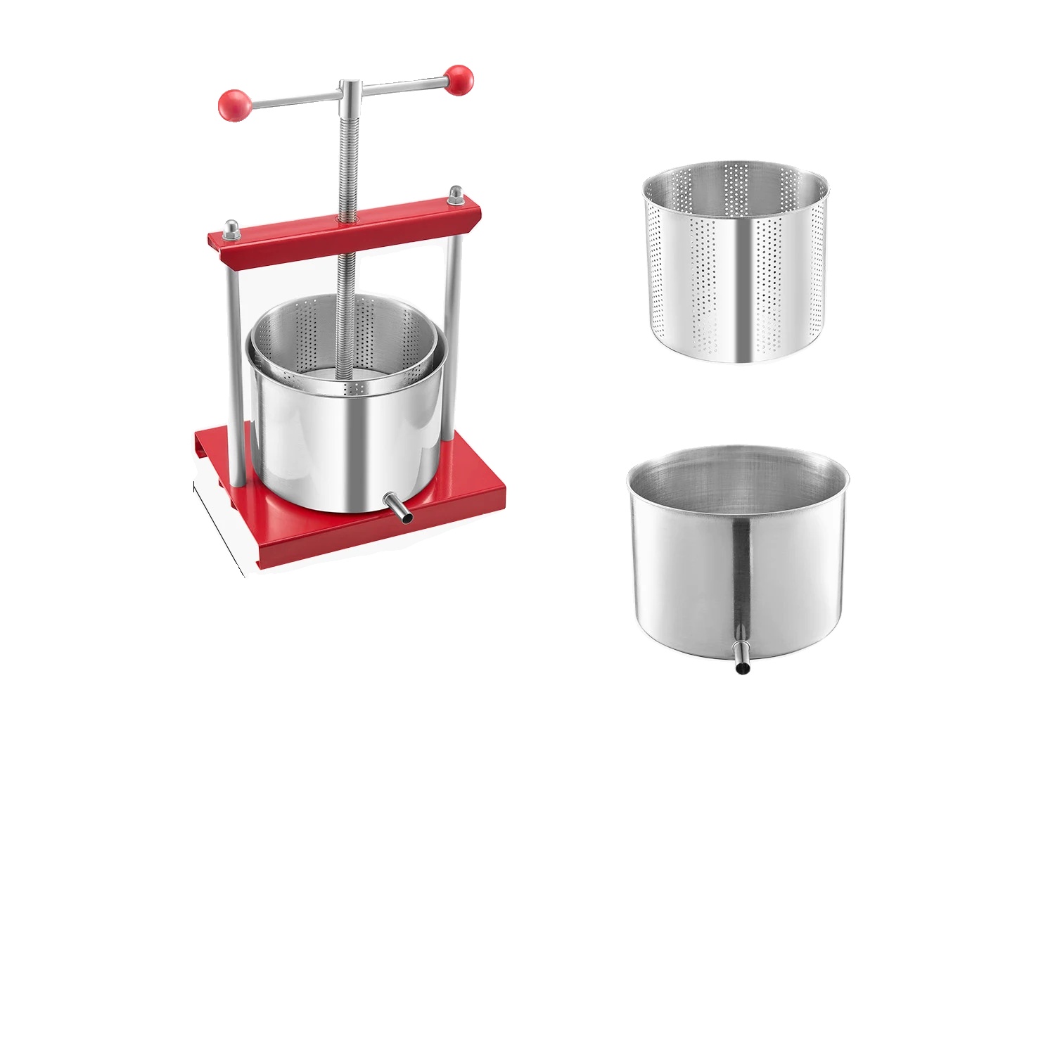 Obstweinpresse, Effiziente Saftgewinnung, Benutzerfreundliches Design, 6l