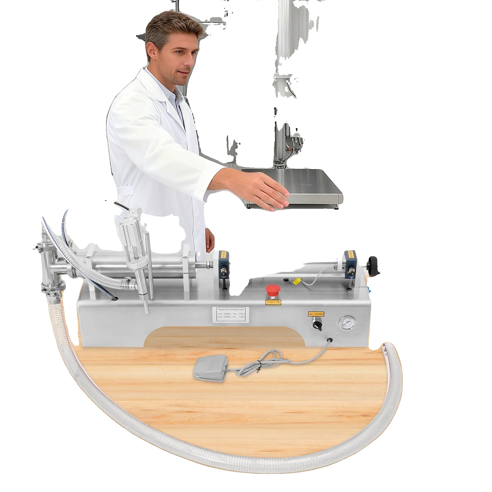 Flüssigkeitsabfüllmaschine, 100-1000 Ml Kapazität, Pneumatische Bedienung, 40 Flaschen/min Abfüllgeschwindigkeit, 304 Edelstahlmaterial, Hohe