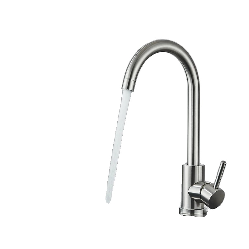 Küchenarmatur, 360-grad-schwenk, Einhebelsteuerung, Gebürstetes Nickel A