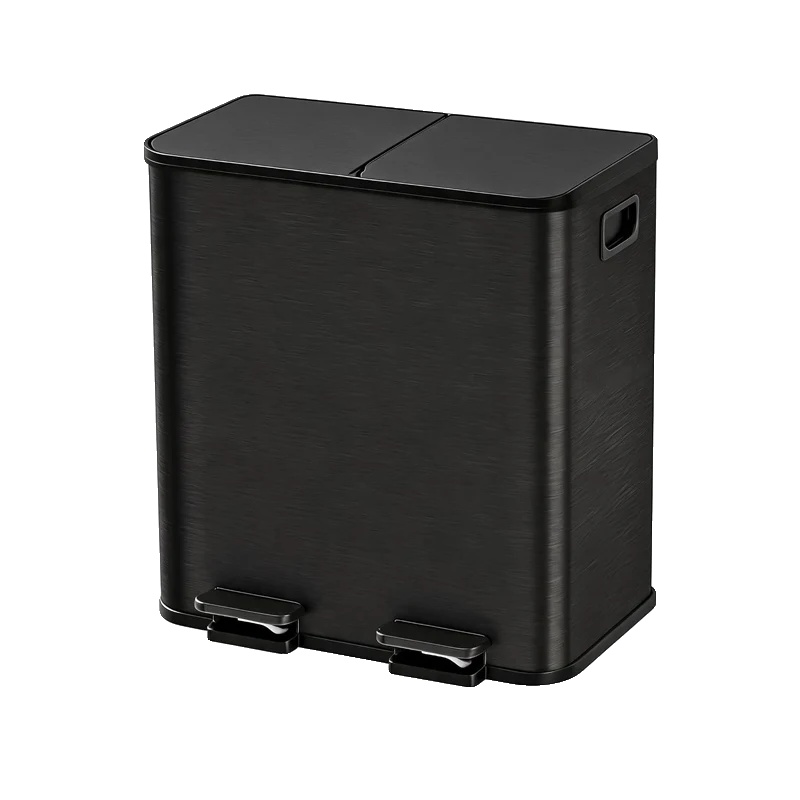 Küchenmüllbehälter, Duale Abteilung, Hands-free-betrieb, Schwarz