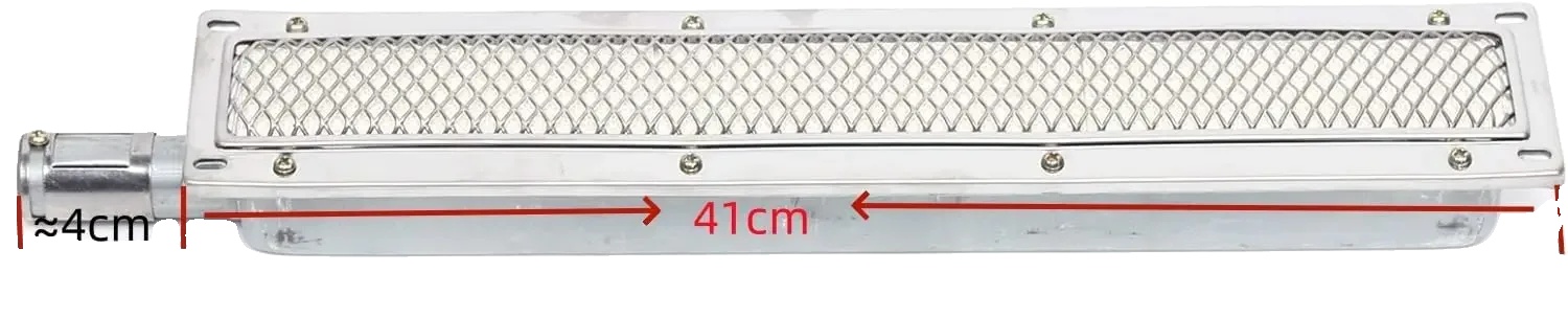 Gasgrill, Infrarot-seitenbrenner, Edelstahlkonstruktion, Silber