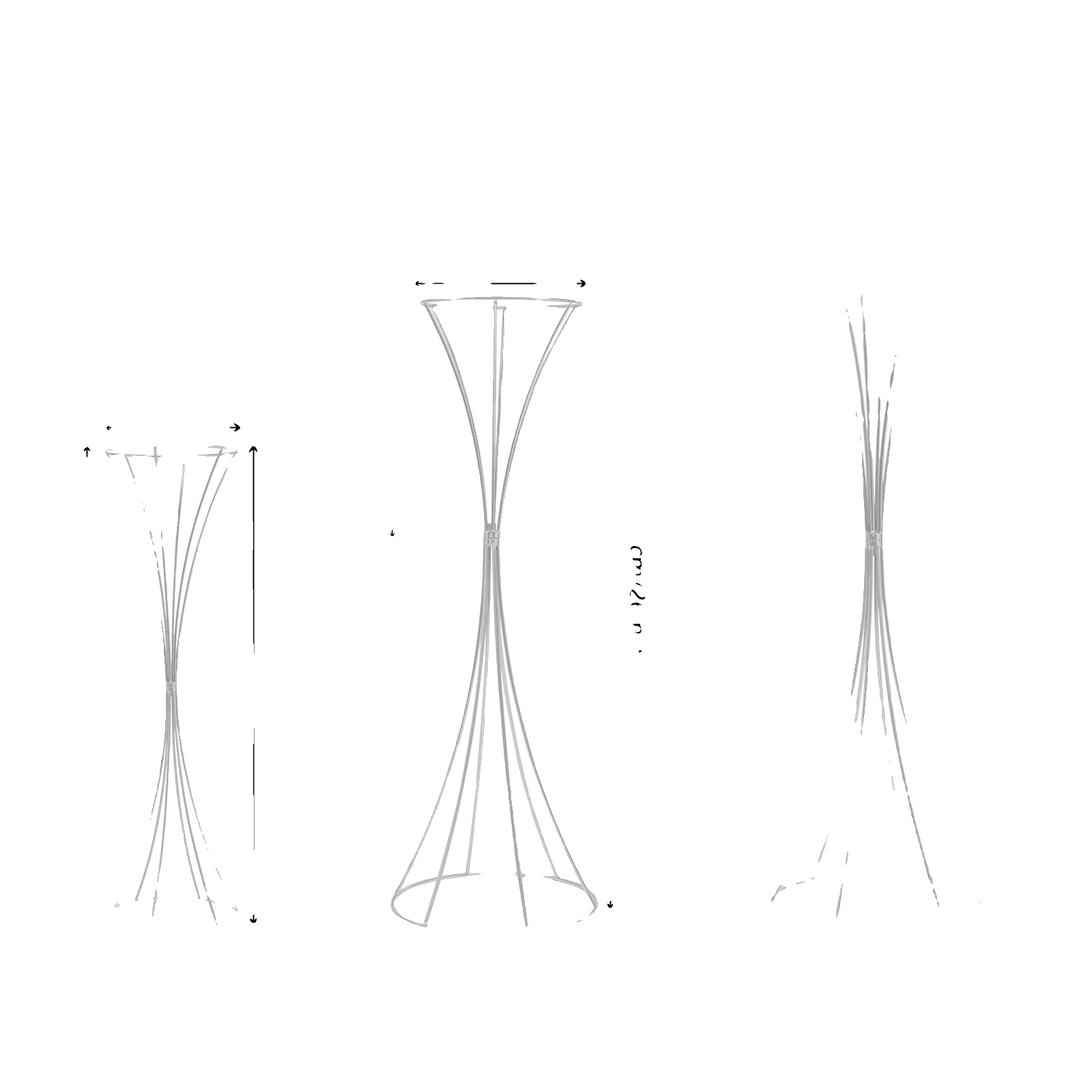 Blumenstand, Langlebige Metallkonstruktion, Vielseitiges Design, Silber, M-a