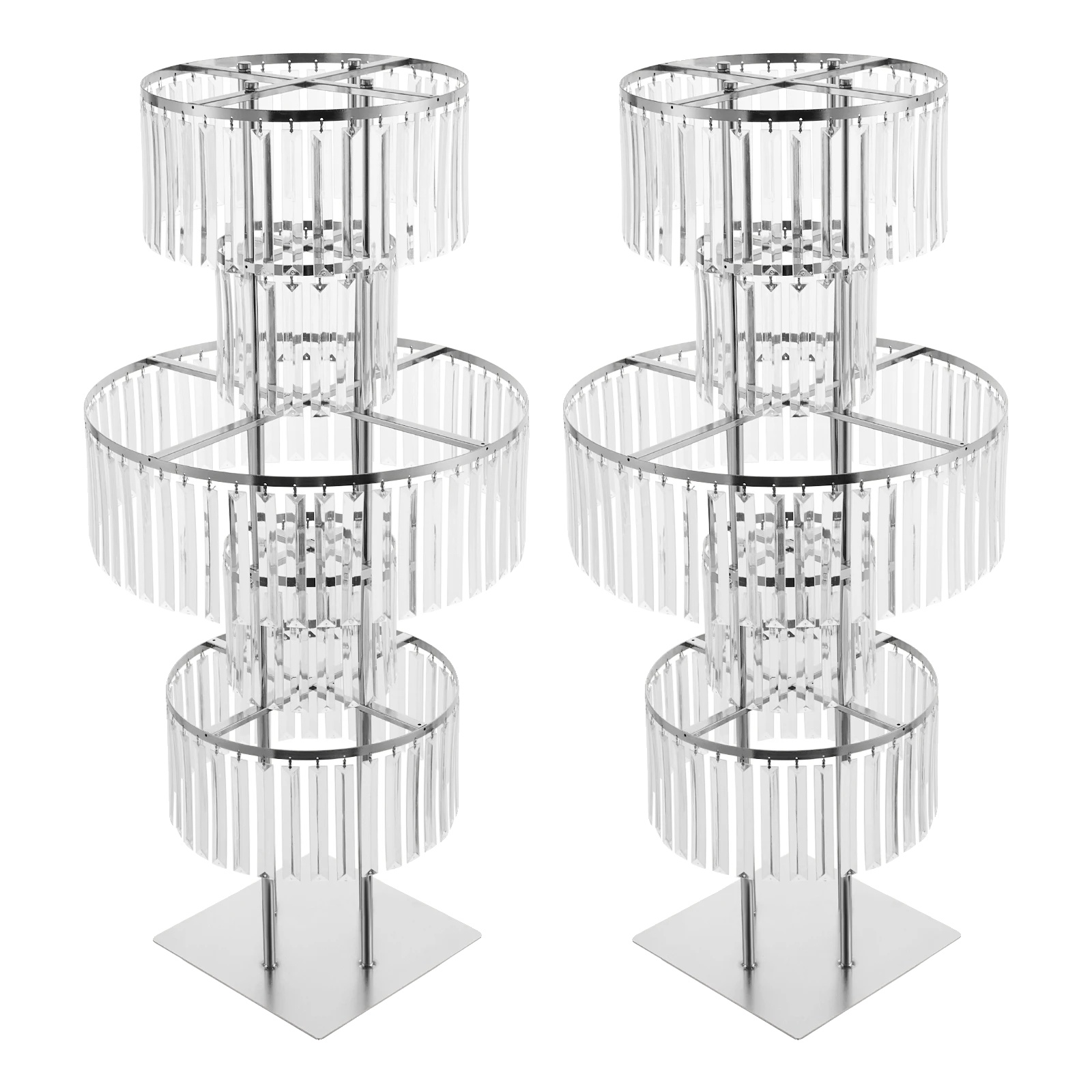 Blumenstand, 5-stöckige Anzeige, Modernes Design, Silber