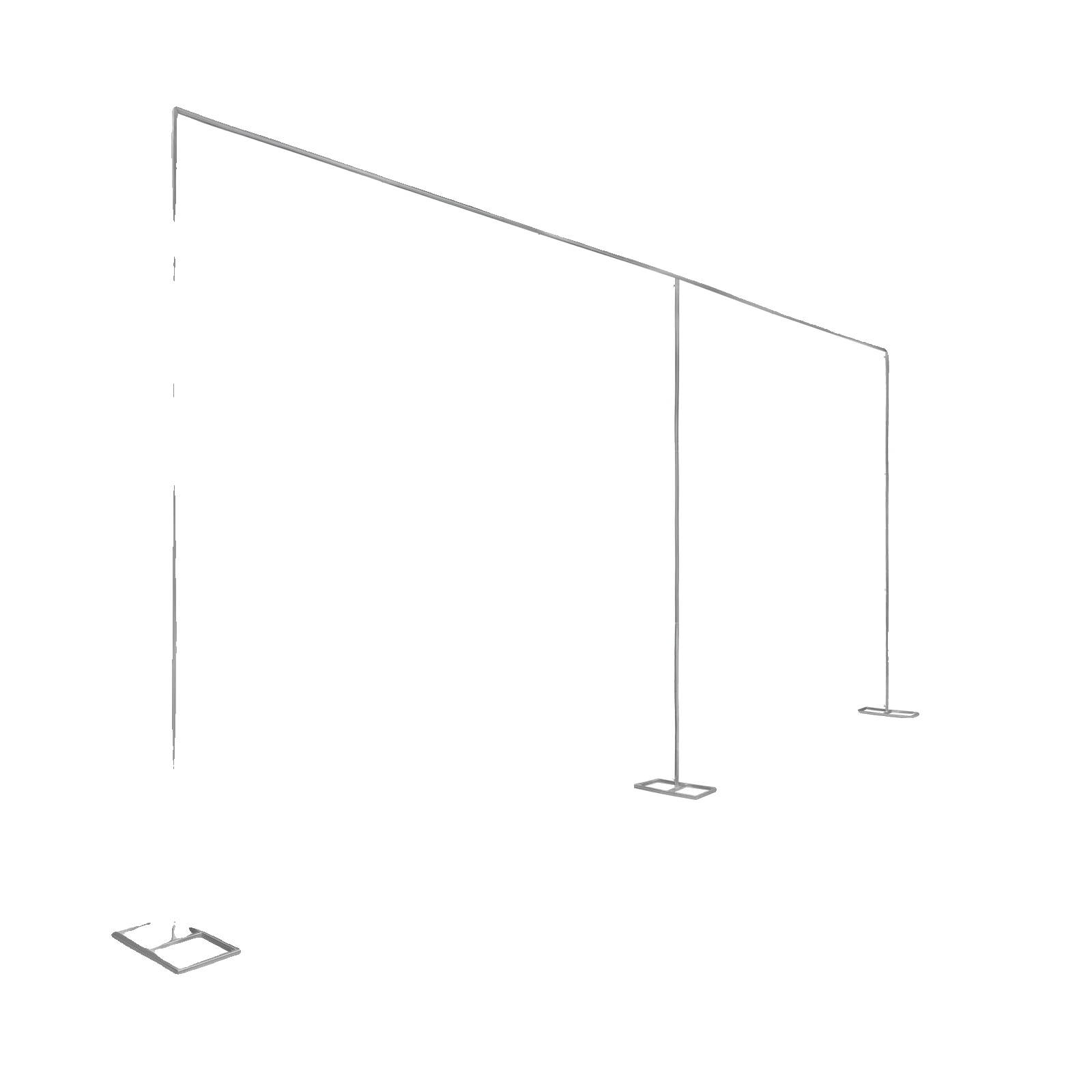 Hochzeitsbogen, Langlebige Eisenkonstruktion, Anpassbares Design, Silber