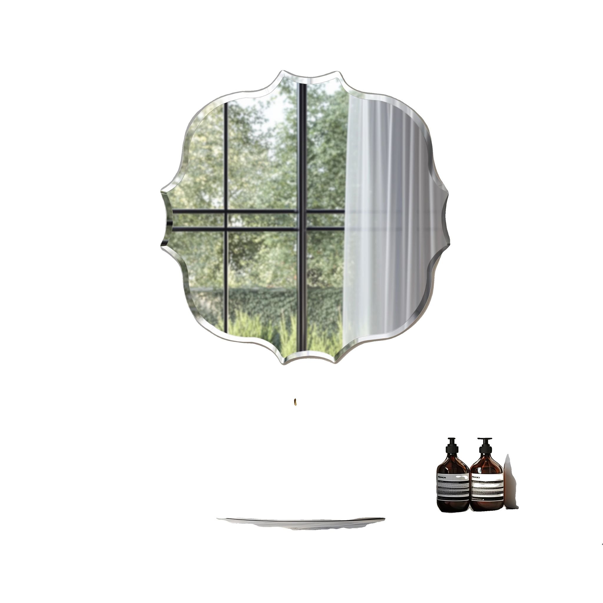 Fasetten-spiegel Für Das Badezimmer, Moderner Stil, Einfache Installation, 80x80 Cm