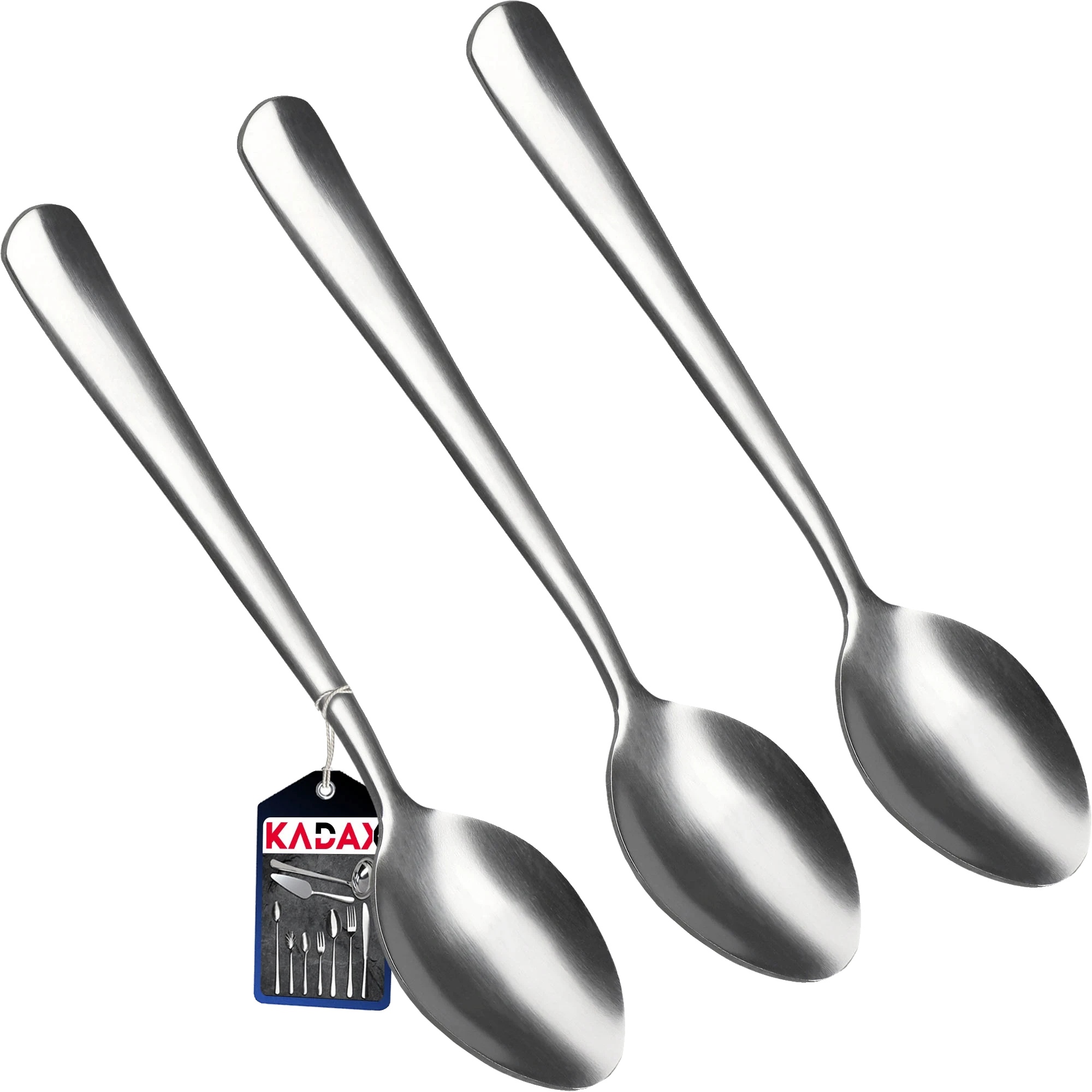 Teelöffel, Edelstahl, Elegantes Design, Silber