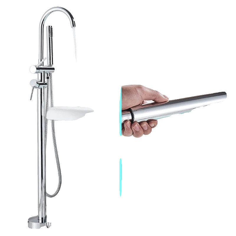 Badarmatur, Pfotenfuß-design, Handbrause Enthalten, Chrom