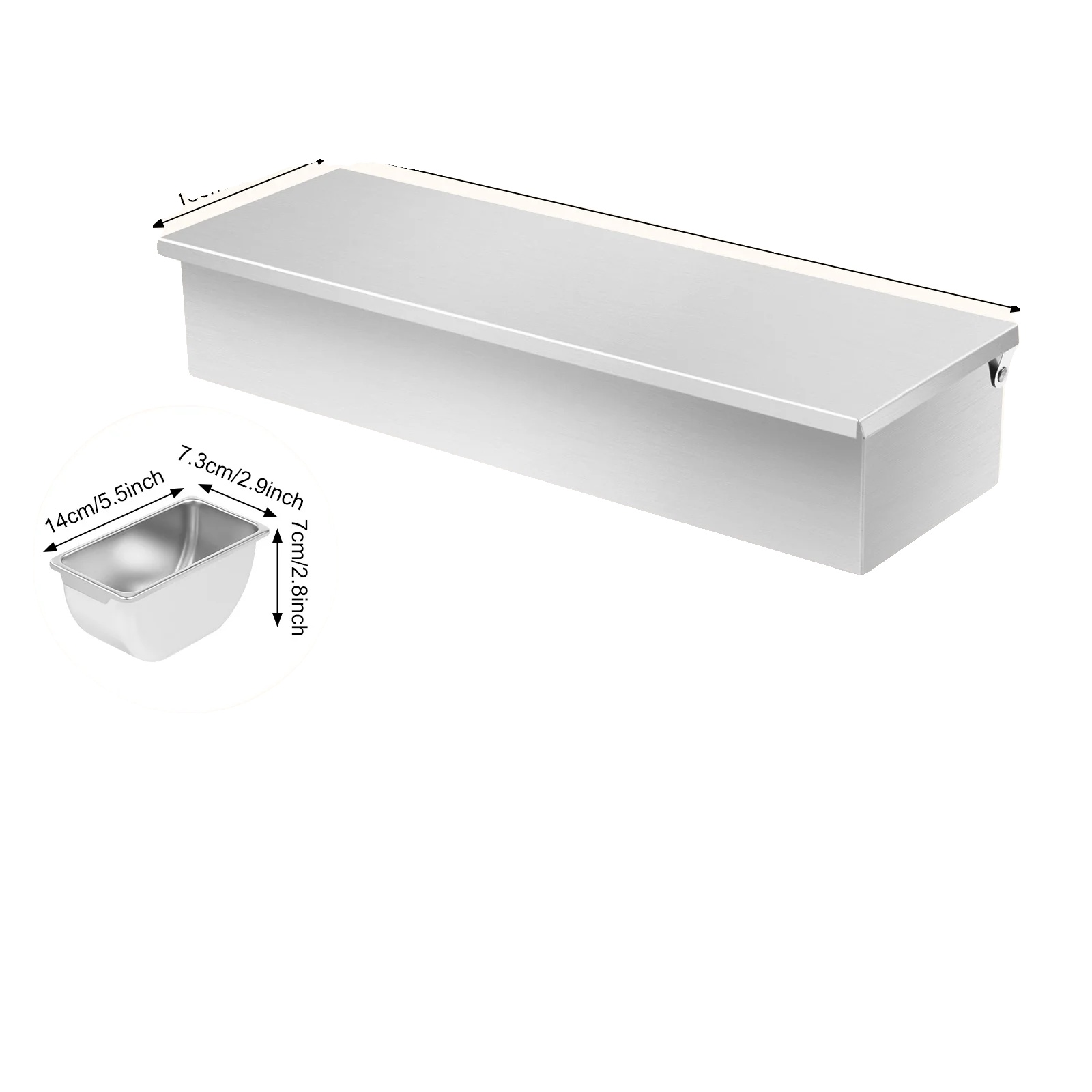 Gewürzorganizer, Edelstahl, 6 Fächer, Silber