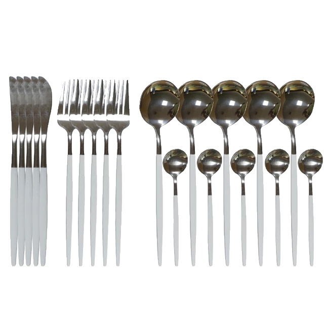Geschirrset, 20 Teile, Besteck Aus Edelstahl, 20pc-sw