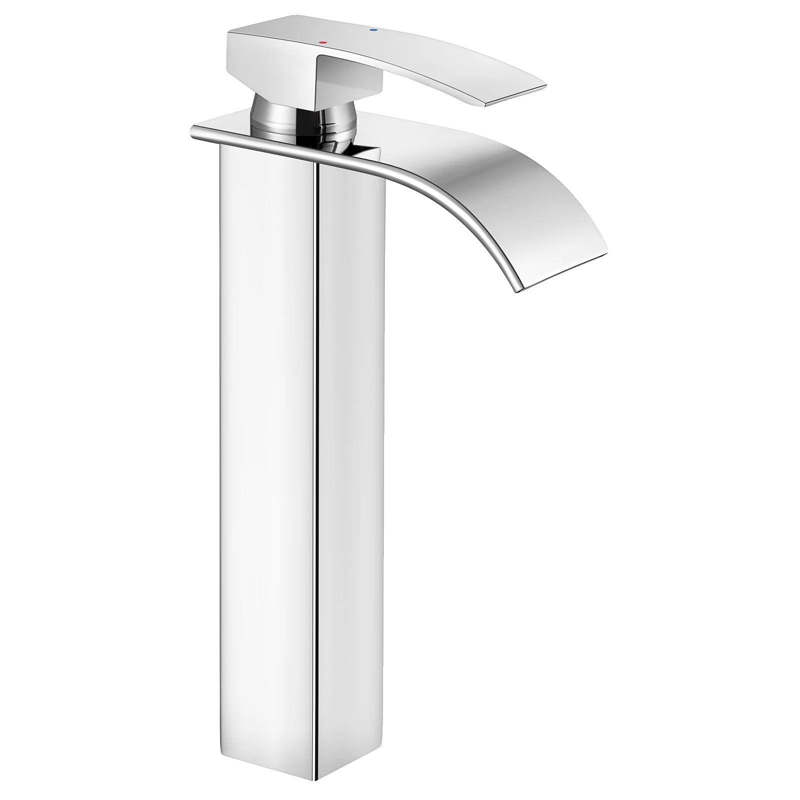 Waschtischarmatur, Wasserfall-design, Polierte Chrom-oberfläche, Chrom, G3/8