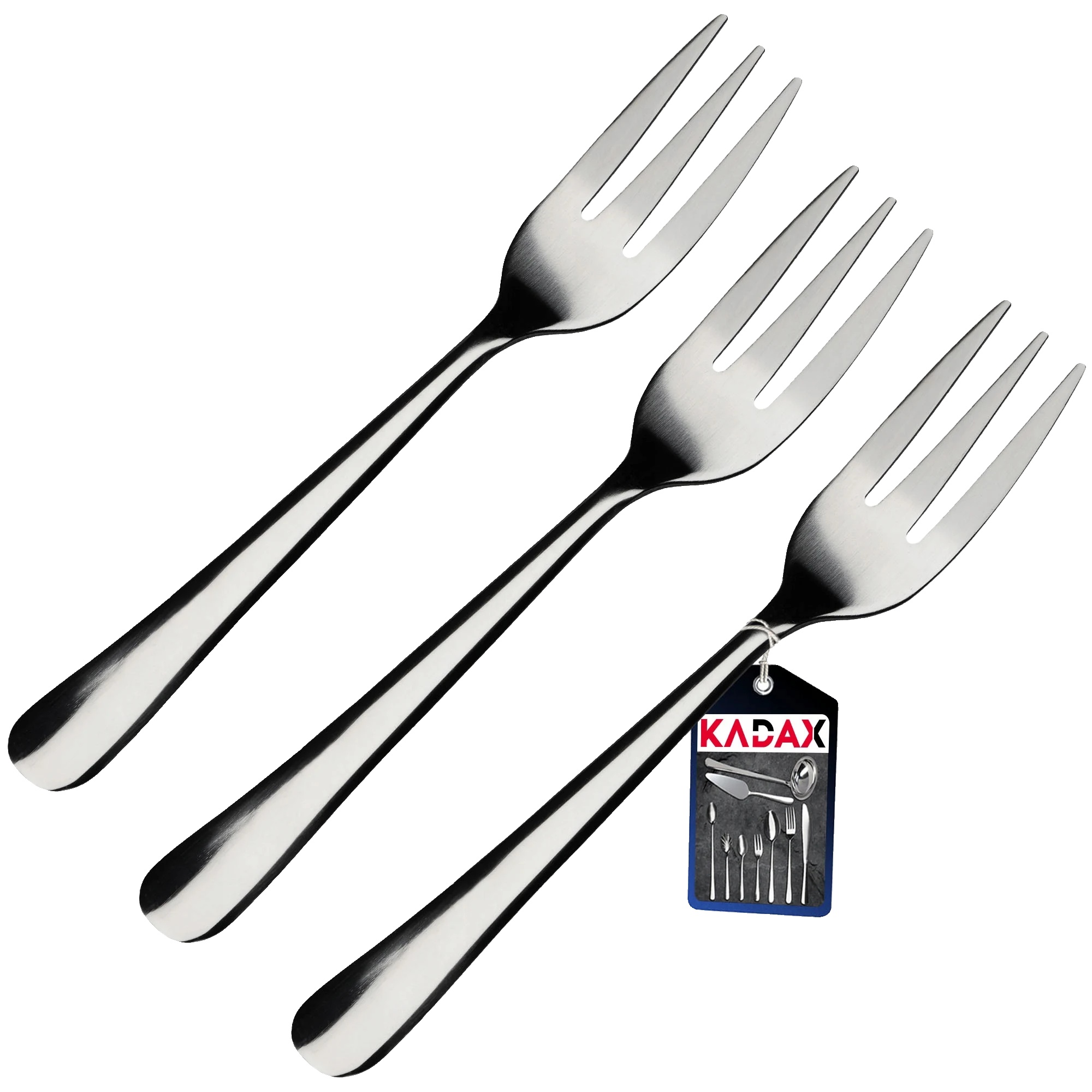 Torten Gabeln, Elegantes Design, Edelstahl Konstruktion, Silber