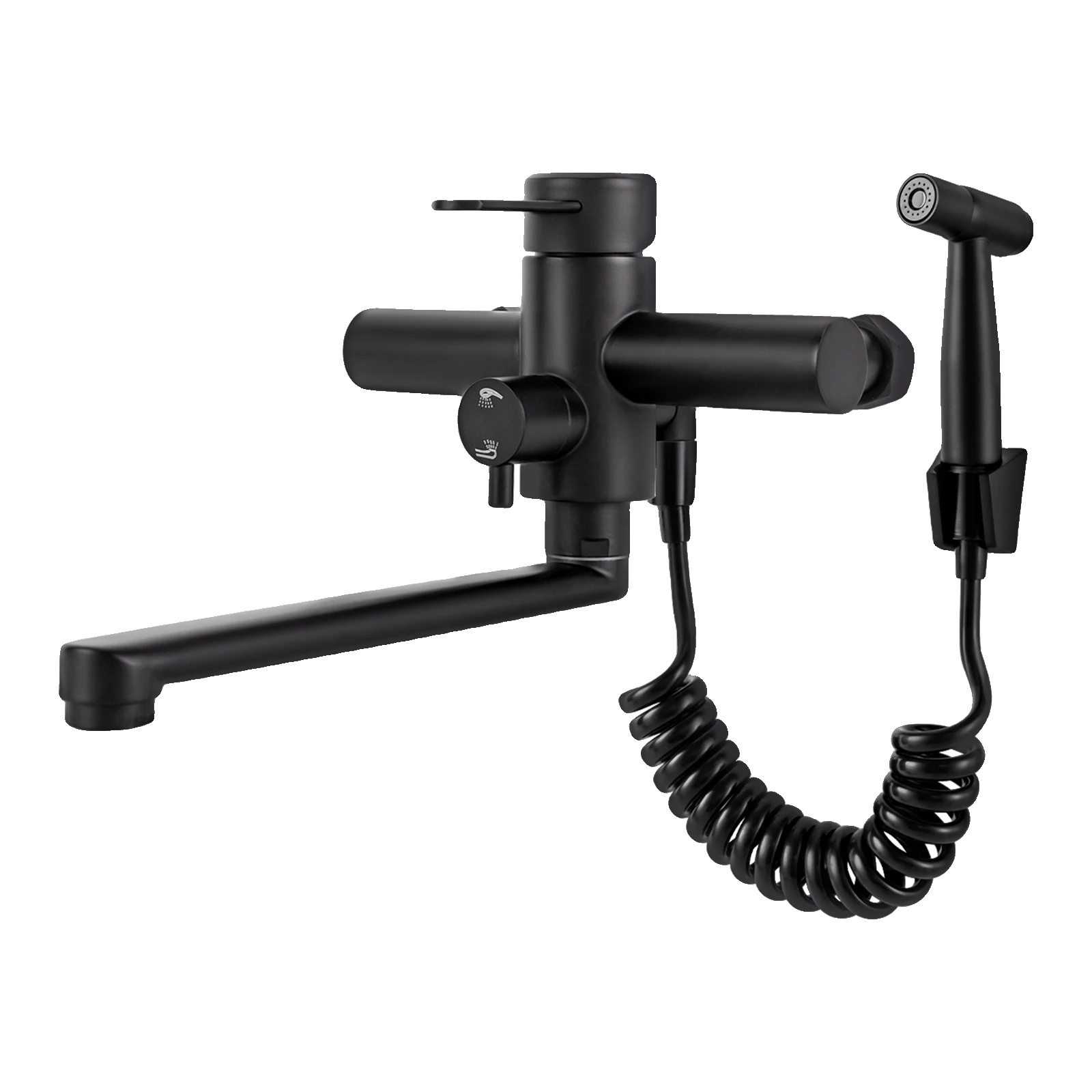 Hochwertiger Wandmontierter Wasserhahn, 360° Drehbares Design, Doppelte Temperaturregelung, Mehrere Auslaufoptionen