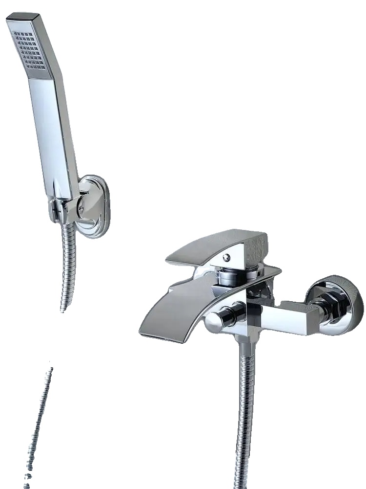 Duschhandbrause-set, Wasserfall-design, Einfache Temperaturregelung, Chrom