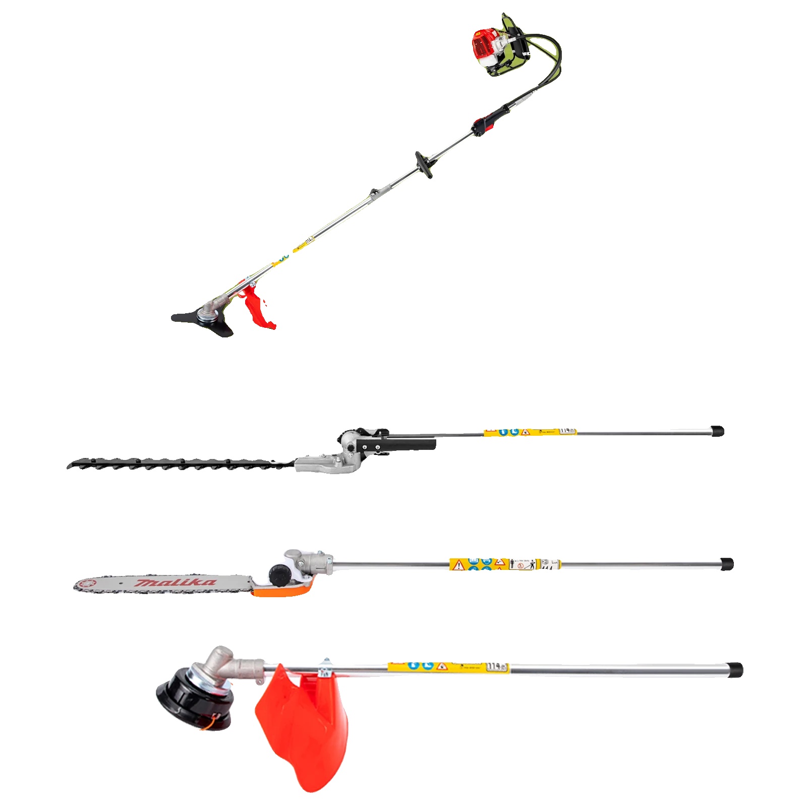 Rasentrimmer, 52 Ccm Motor, 2,7 M Länge, 1,7 Kw Leistung, 40 Cm Schnittlänge, Handdesign