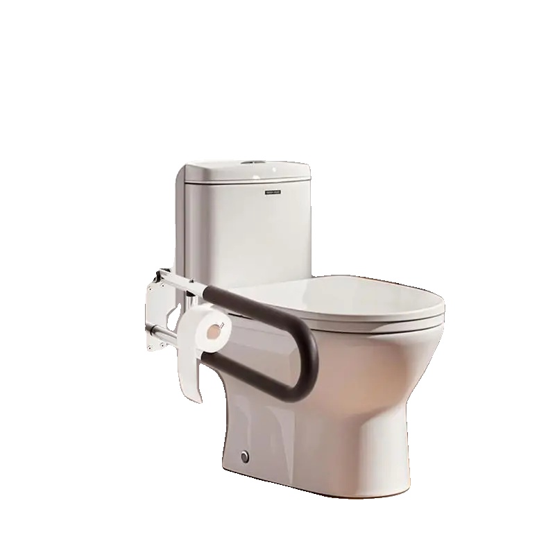 Toilettengriff, 765mm Länge, Edelstahl, Tragfähigkeit 136kg, Rutschfester Griff, Klappbares Design