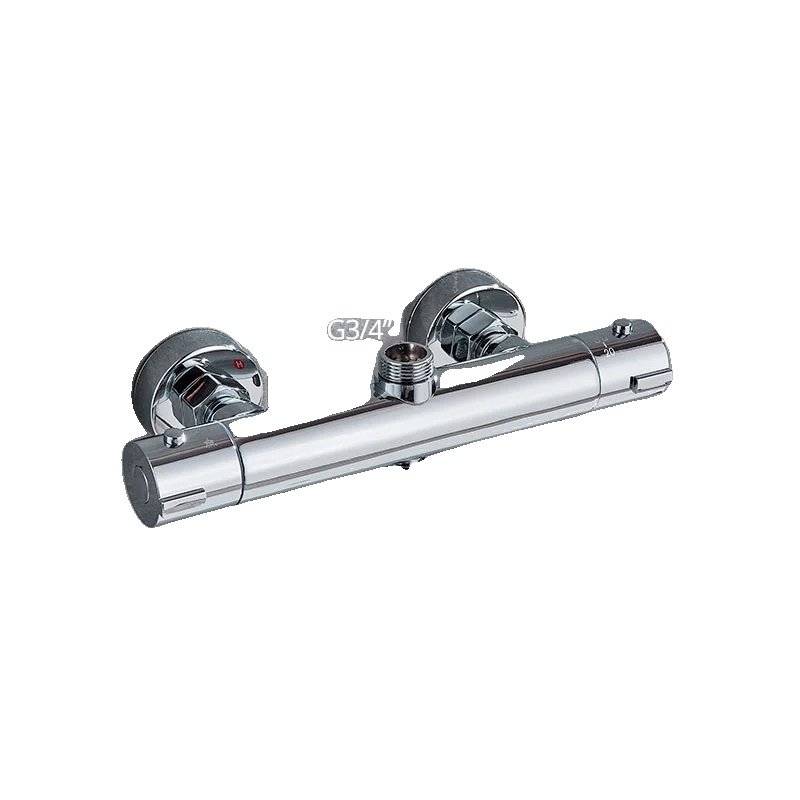 Thermostatischer Duschmischer, Messingkonstruktion, Doppelgriffdesign, Chromventil D