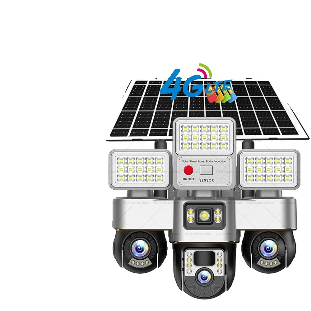 Solar-sicherheitskamera, 15w Solarpanel, Zeitgesteuertes Straßenlicht, Fügen Sie Eine 128gb Tf-karte Hinzu