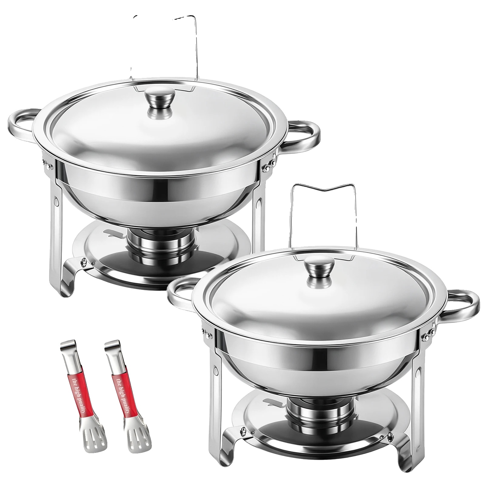 Chafing-dish-set, Minimale Montage, Elegantes Design, 2pcs Silber, 4.5l-a